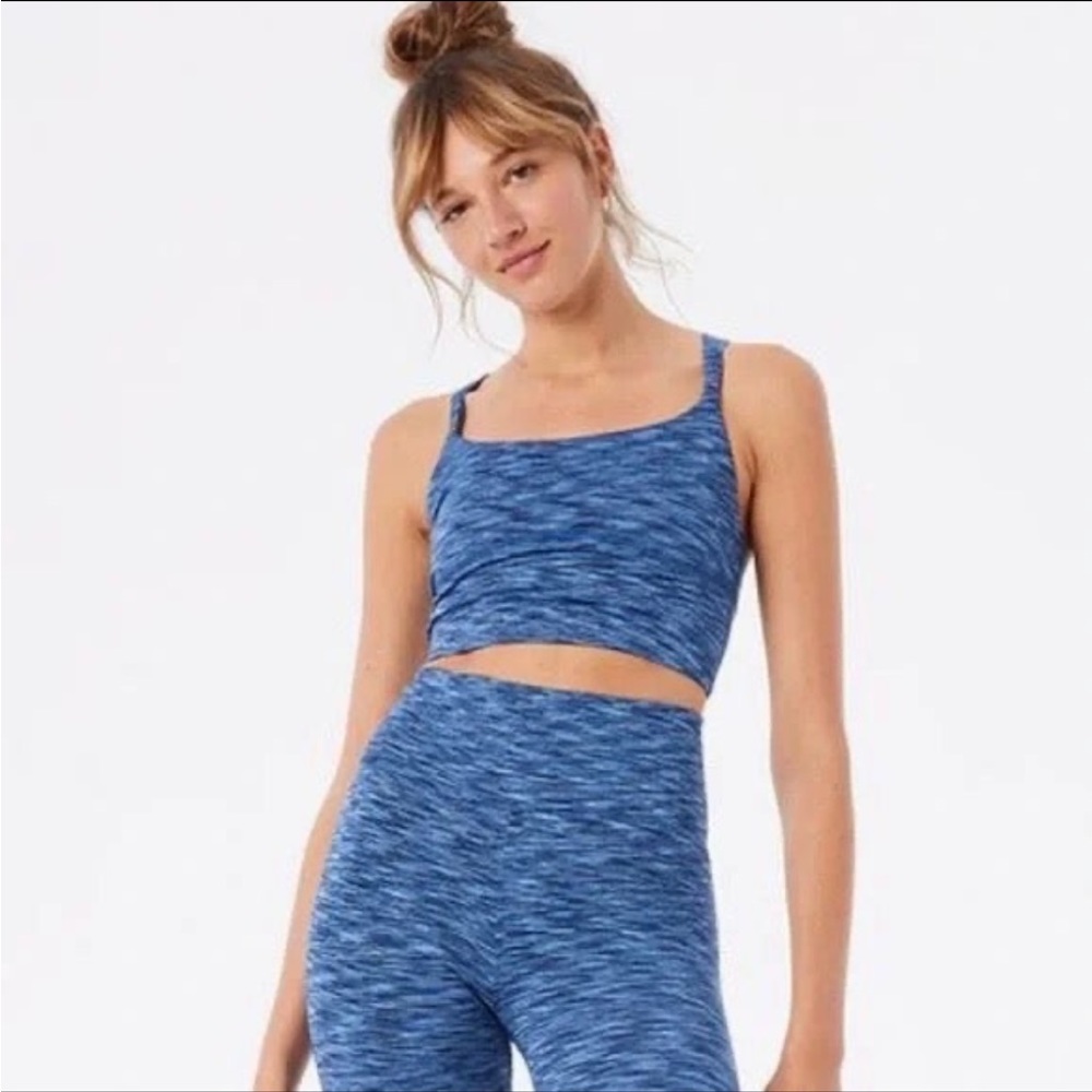 Outdoor Voices Flow Crop Top in Ocean Blue Sz M $58